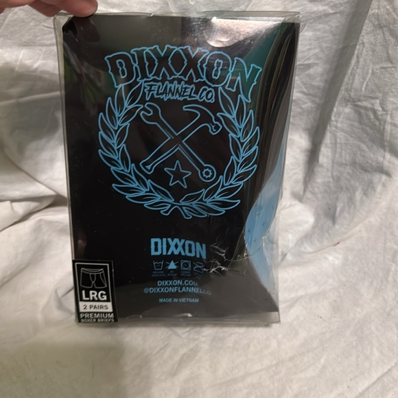 DIXXON Men's Boxer Briefs - Black and Light Blue - Picture 2 of 4